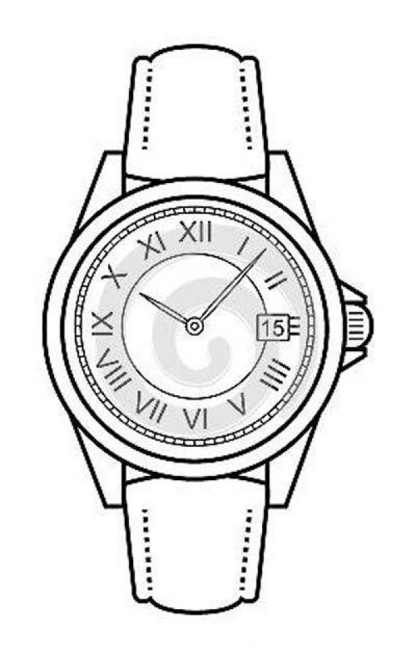 Simple drawing pictures of mens watches