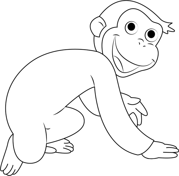 Curious George simple drawing pictures