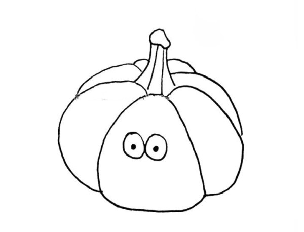 Pumpkin cartoon image simple strokes