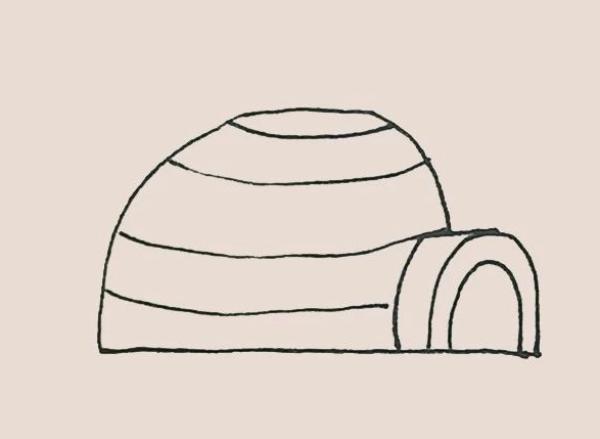 Simple drawing of igloo