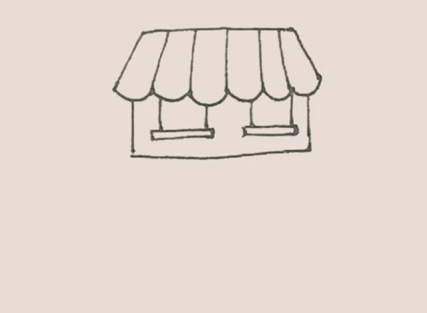 Simple drawing of small building