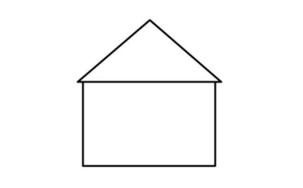 Childrens simple drawing tutorial - how to draw a small house