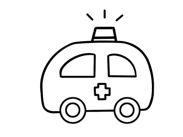 Ambulance simple drawing picture