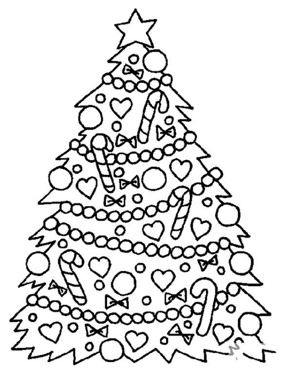 2016 exquisite Christmas tree simple drawing pictures