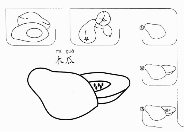 How to draw papaya