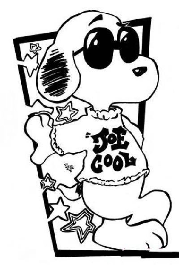 Snoopys simple drawing pictures with personality, fashion and coolness