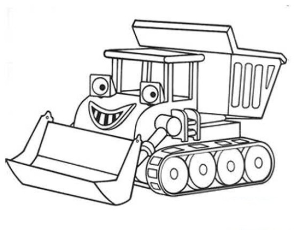 Children cartoon toy forklift simple drawing picture