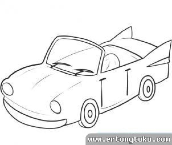 Step-by-step tutorial on how to draw a pink car