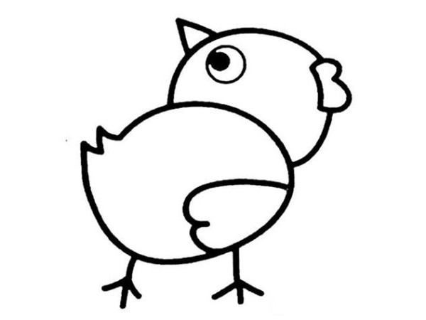 Cute chick simple strokes