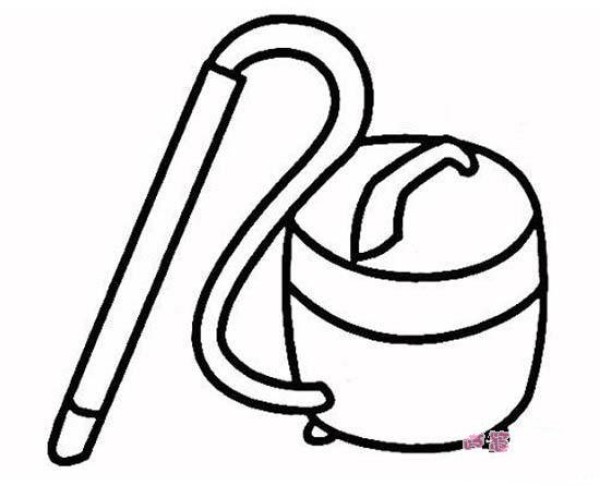 Simple drawing picture of handheld vacuum cleaner