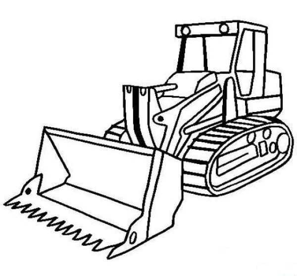 Childrens crawler forklift simple drawing picture