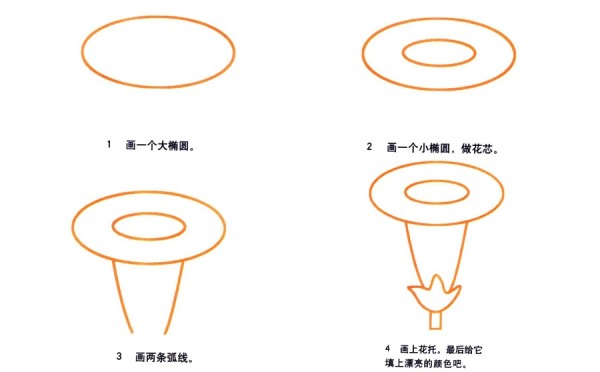 Sharing of step-by-step drawing methods of morning glory simple strokes