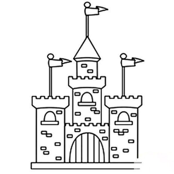 Architectural Pictures Fairy Tale Castle Simple Drawing Pictures