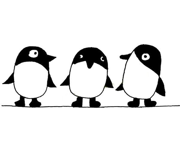 Penguin brothers simple strokes pictures