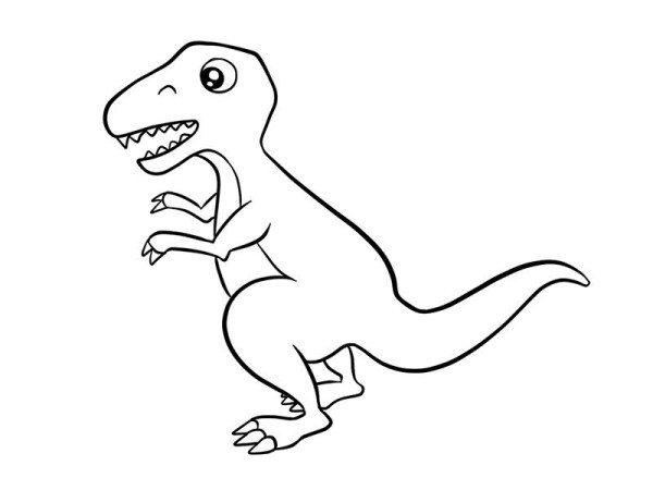 Tyrannosaurus rex simple strokes