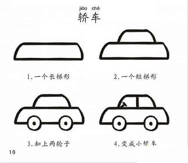 Childrens car simple drawing tutorial