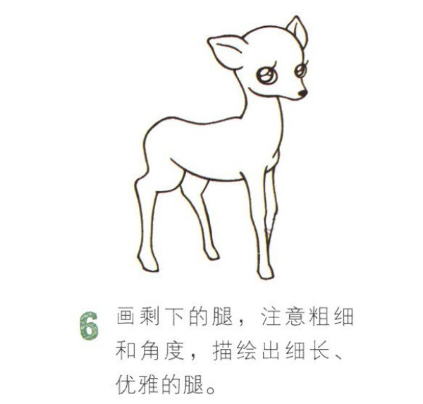 How to draw a cute sika deer