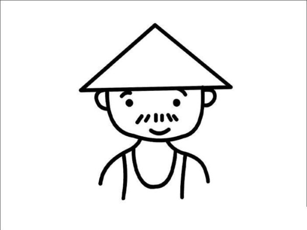 Simple drawing of farmer