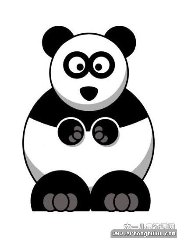 Cute Cartoon Panda Simple Drawing Works