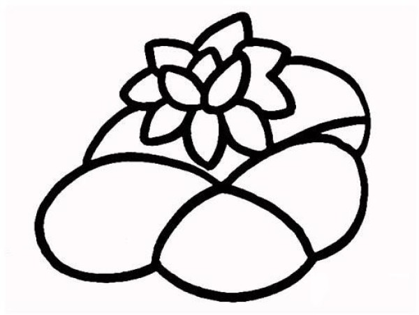 Simple drawing of blooming lotus