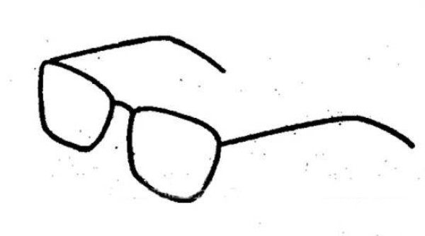 Myopia glasses simple drawing pictures