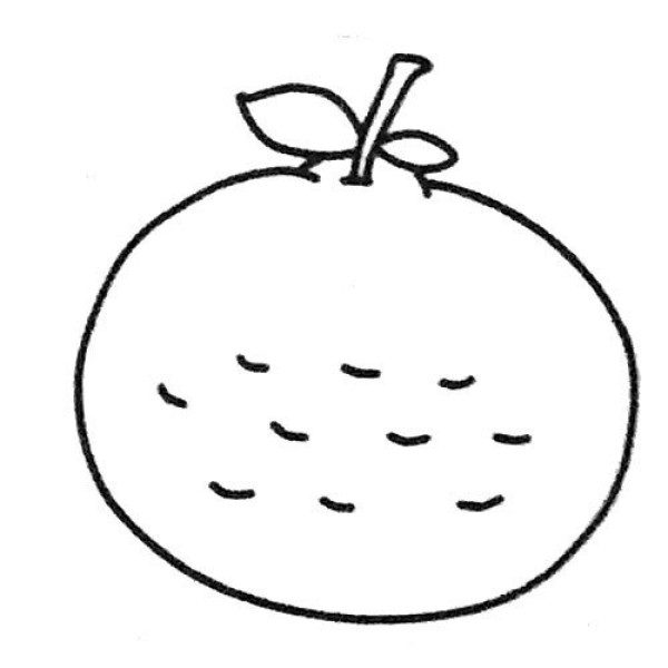 Children learn to draw simple pictures of oranges