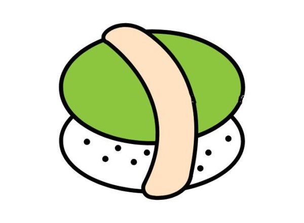 Nine delicious sushi simple drawing pictures