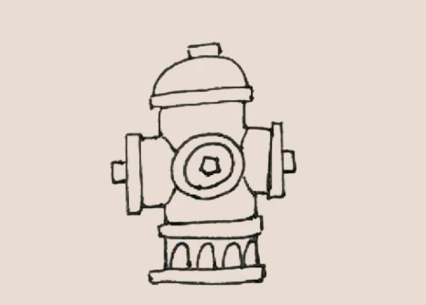 Simple drawing of fire hydrant