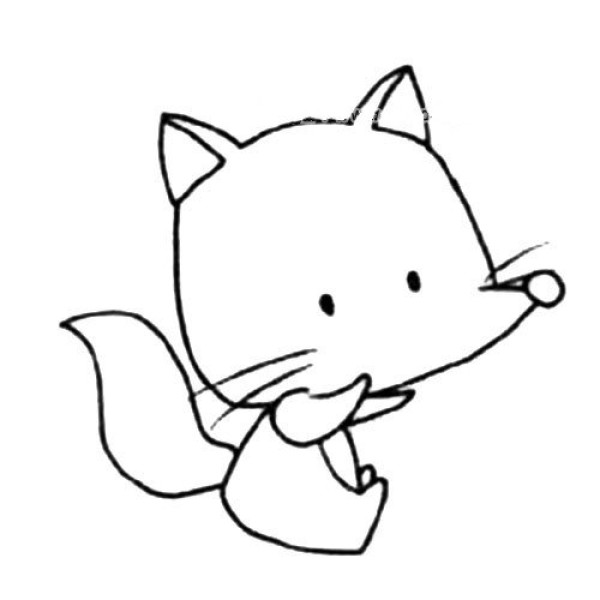 Cute little fox simple drawing tutorial