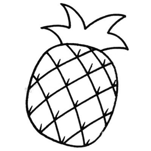 Elementary simple drawing pineapple