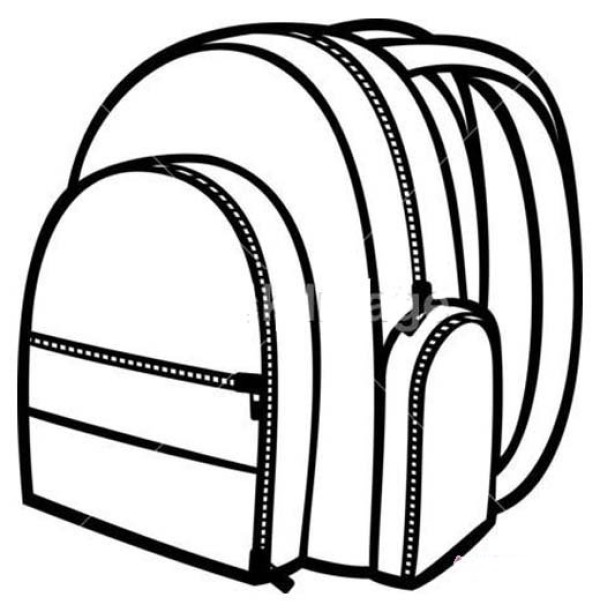 Elementary school students' schoolbag simple drawing picture