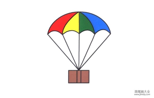 Cute Cartoon Parachute Simple Drawing