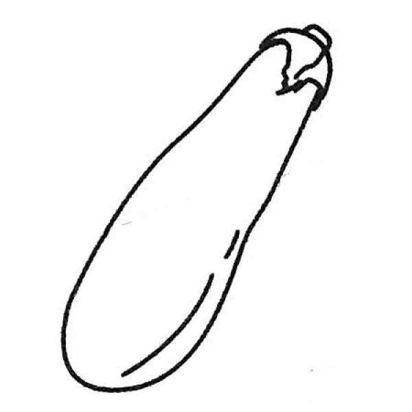 Complete collection of eggplant simple strokes and drawing steps