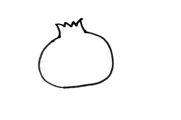 Learn to draw pomegranate with simple strokes