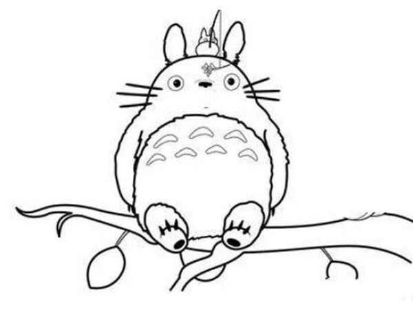 A complete collection of simple drawing pictures of chinchilla sitting on the tree