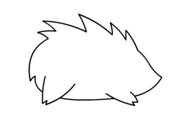 Childrens simple drawing pictures of hedgehogs