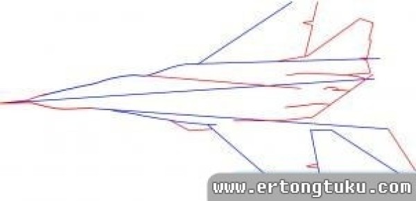 Super combat aircraft simple drawing step by step diagram