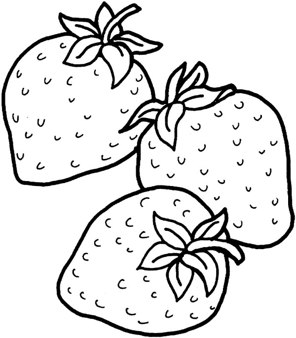 How to draw three strawberries