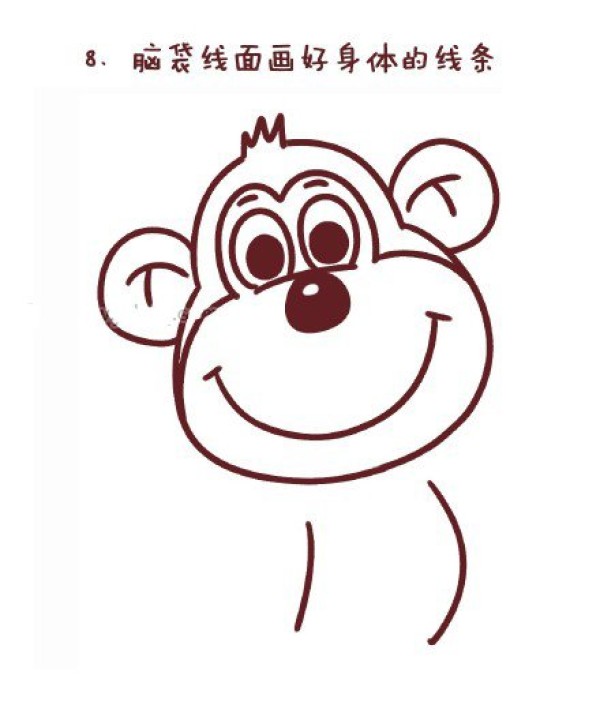 Naughty little monkey simple drawing tutorial