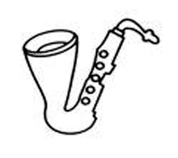 Western musical instrument saxophone simple drawing picture