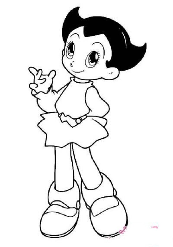 Astro Boy sister Wulan simple strokes picture