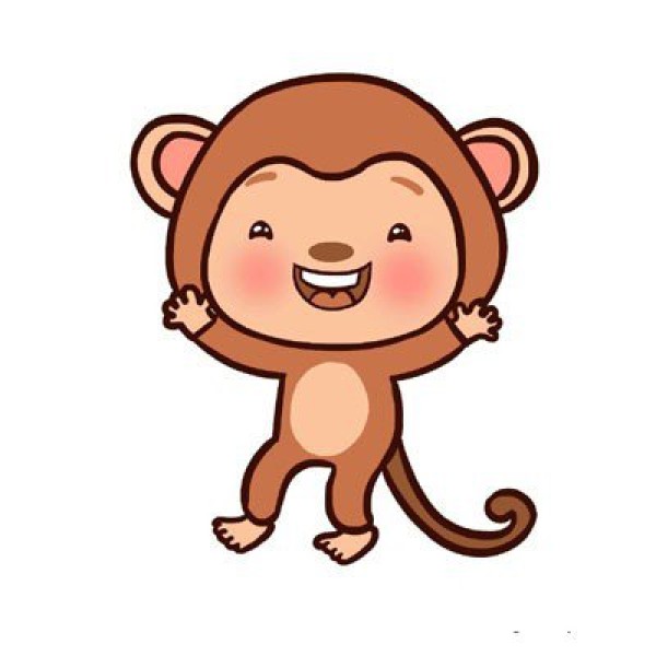 Draw a cute little monkey in the Year of the Monkey