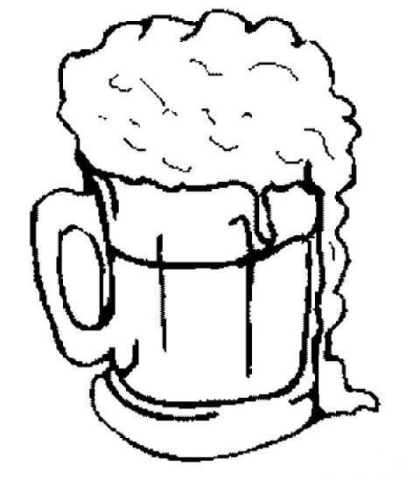 Big beer mug simple strokes picture