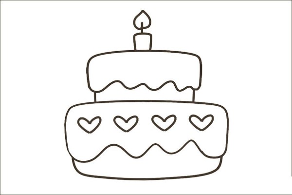 Cake simple strokes