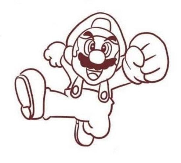 Childrens Cute Cartoon Super Mario Simple Drawing Picture