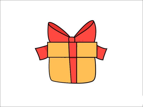 Simple drawing of gift box