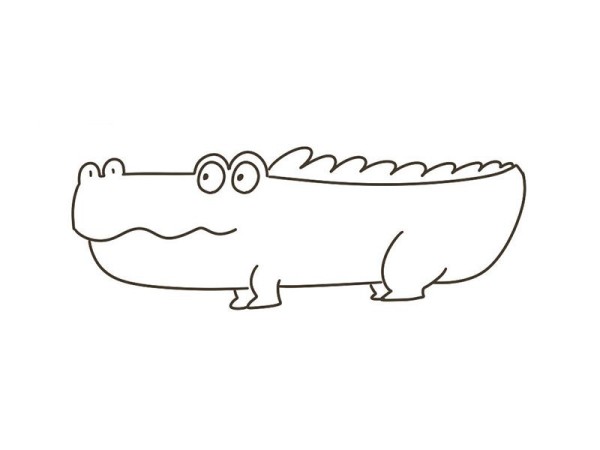 Simple drawing of crocodile