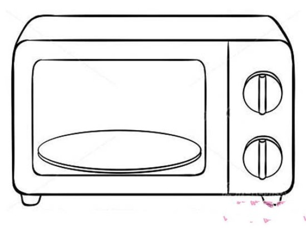 Hand drawn microwave oven simple picture