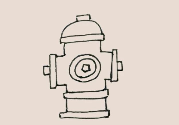 Simple drawing of fire hydrant