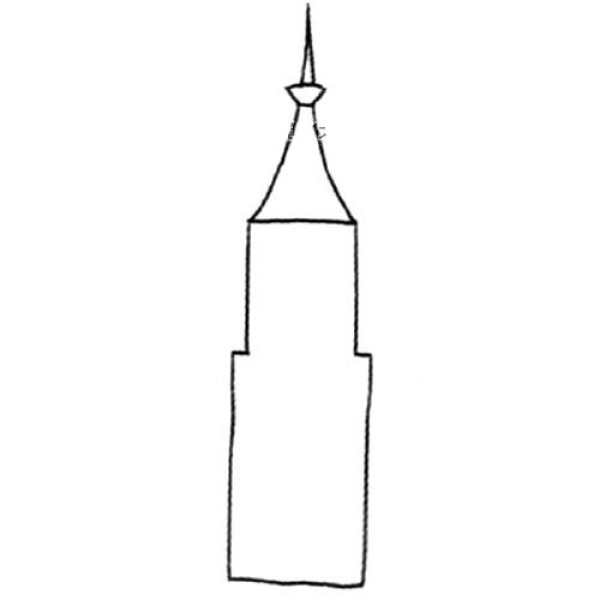 Simple drawing tutorial of tall tower